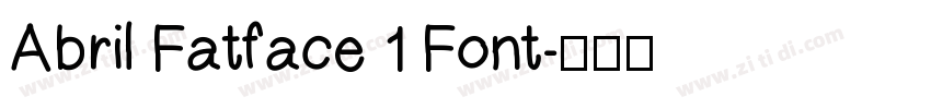 Abril Fatface 1 Font字体转换
